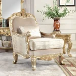 Metallic Gold & Belle Silver Victorian 3PCs Sofa Set HD-8925 By Homey Design - Image 4