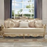 Metallic Gold & Belle Silver Victorian 3PCs Sofa Set HD-8925 By Homey Design - Image 3