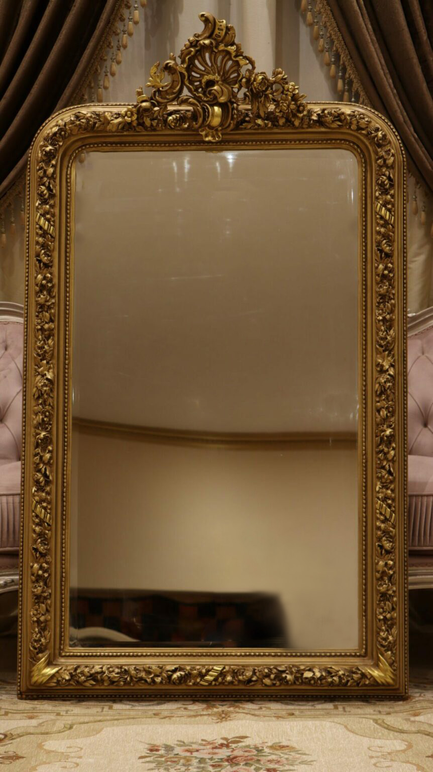 Handmade Gold Frame Mirror | Mobilia Cleopatra 3 Handmade Gold Frame Mirror - Image 1