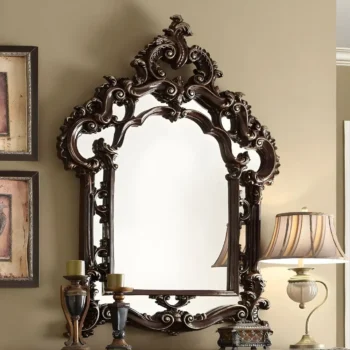 Metallic Silver Finish Mirror HD-8017 By Homey Design