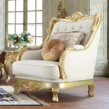 Metallic Gold Victorian Chair HD-93630 By Homey Design