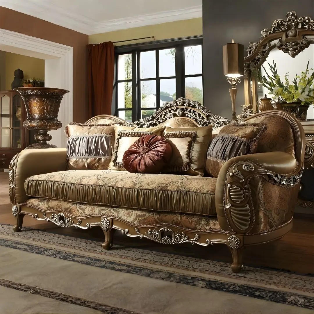 Light Maple Sofa Hd-622 By Homey Design | Mobilia Cleopatra 3 Light Maple Sofa HD-622 By Homey Design - Image 1