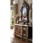 Metallic Silver Finish 5Pcs Bedroom Set HD-8017 By Homey Design – View 3