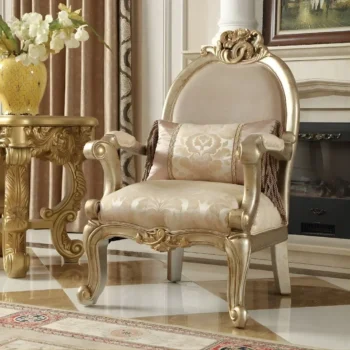 Luxury Champagne Victorian HD-2663 Chair By Homey Design