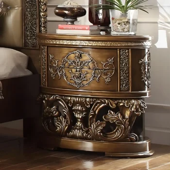 Gold & Brown Nighstand HD-8018 By Homey Design |
