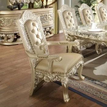 Belle Silver Arm Chair Set of 2 HD-8022 By Homey Design