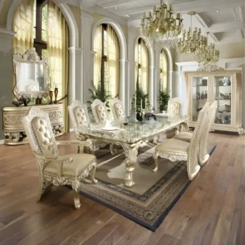 Belle Silver Dining Table HD-8022 By Homey Design