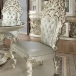 Silver Victorian 5 PC Dining Table Set HD-8088 By Homey Design - Image 3