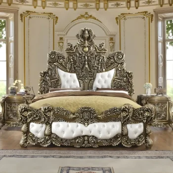 Perfect Brown 4PCs California King Bedroom Set HD-1802 By Homey Design