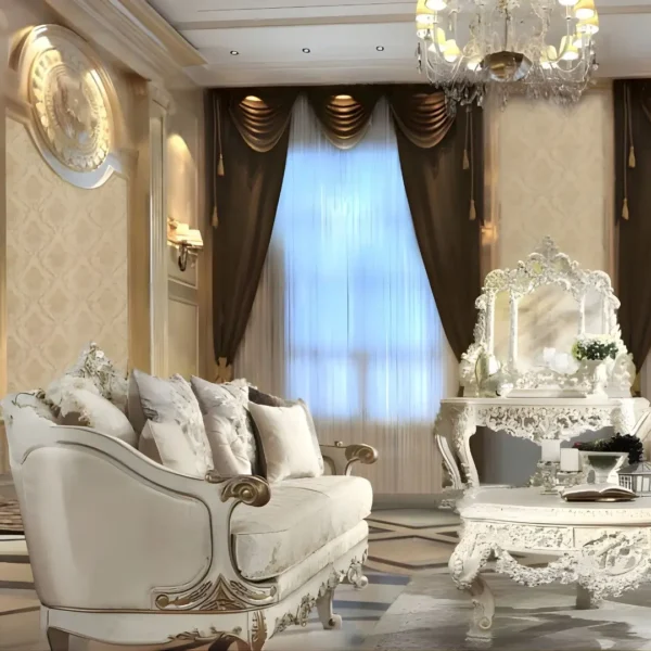 Plantation Cove White 3PC Coffee Table Set HD-8030 By Homey Design - Image 2