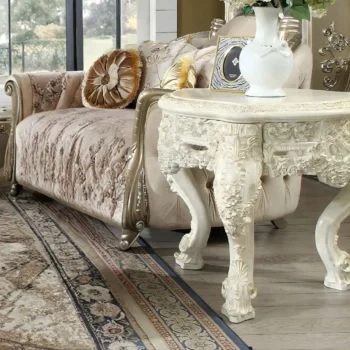 Plantation Cove White End Table HD-8030 By Homey Design
