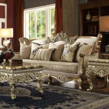 Metallic Bright Gold Sofa HD-04 By Homey Design