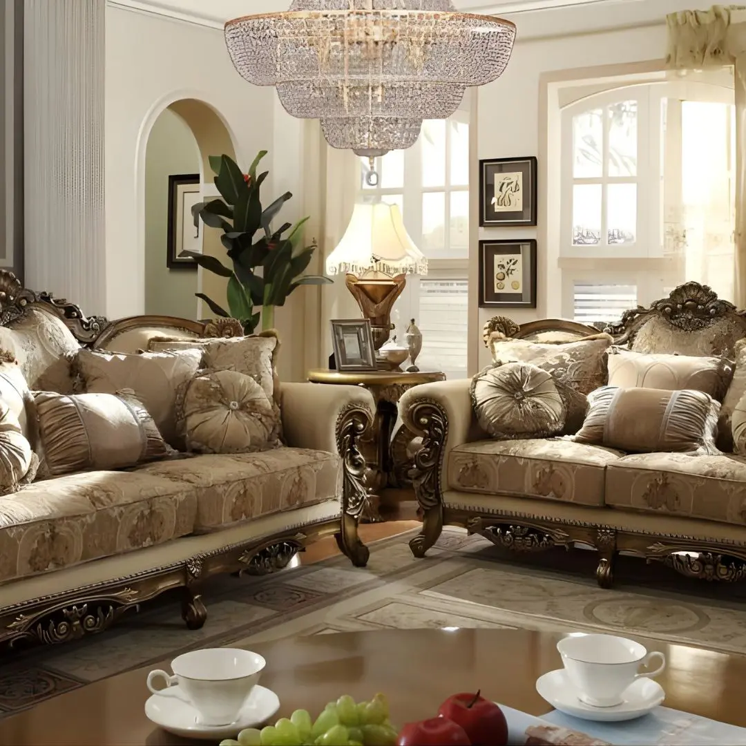 Hd-506 Brown Sofa Set 2 Pc By Homey Design | Mobilia Cleopatra 3 HD-506 Brown Sofa Set 2 PC by Homey Design - Image 1