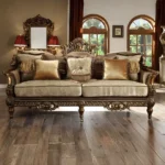 Metallic Antique Gold 3PC Sofa Set HD-610 By Homey Design - Image 2