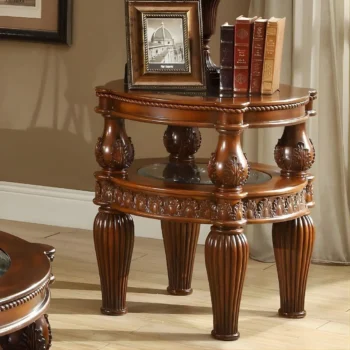 Dark Mahogany End Table HD-1521 By Homey Design