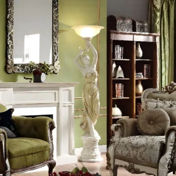 Luxury White & Tan Face Light Lamp HD-8023 By Homey Design