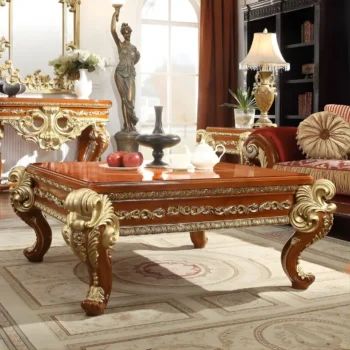 Luxury Gold Victorian Coffee Table HD-8024 By Homey Design