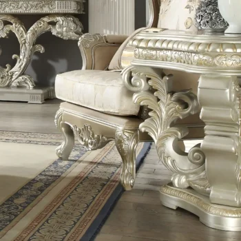 Metallic Silver End Table HD-8088 By Homey Design