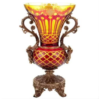 Bronze – Amber & Ruby Red-Gold Vase HD-3014 By Homey Design |