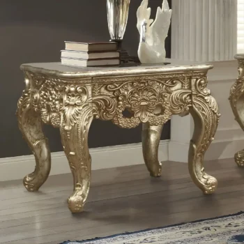 Champagne End Table HD-998G By Homey Design