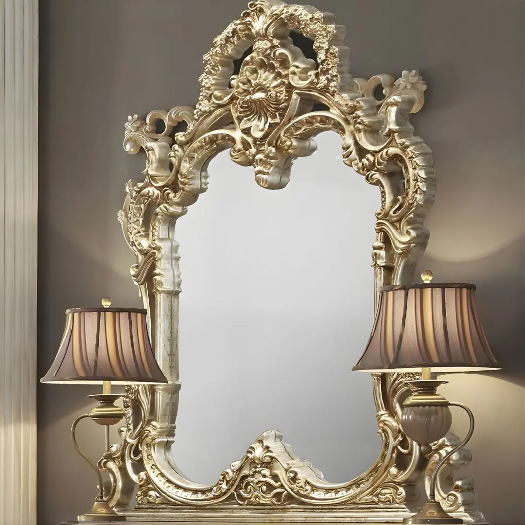 Champagne Mirror Hd-998G By Homey Design | Mobilia Cleopatra 3 Champagne Mirror HD-998G By Homey Design - Image 1