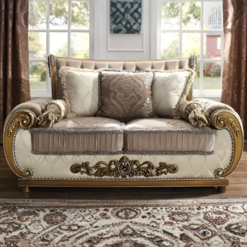 Perfect Brown Loveseat HD-25 By Homey Design