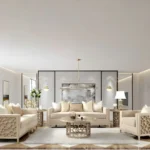 Luxury Champagne 3PCs Sofa Set HD-8911 By Homey Design