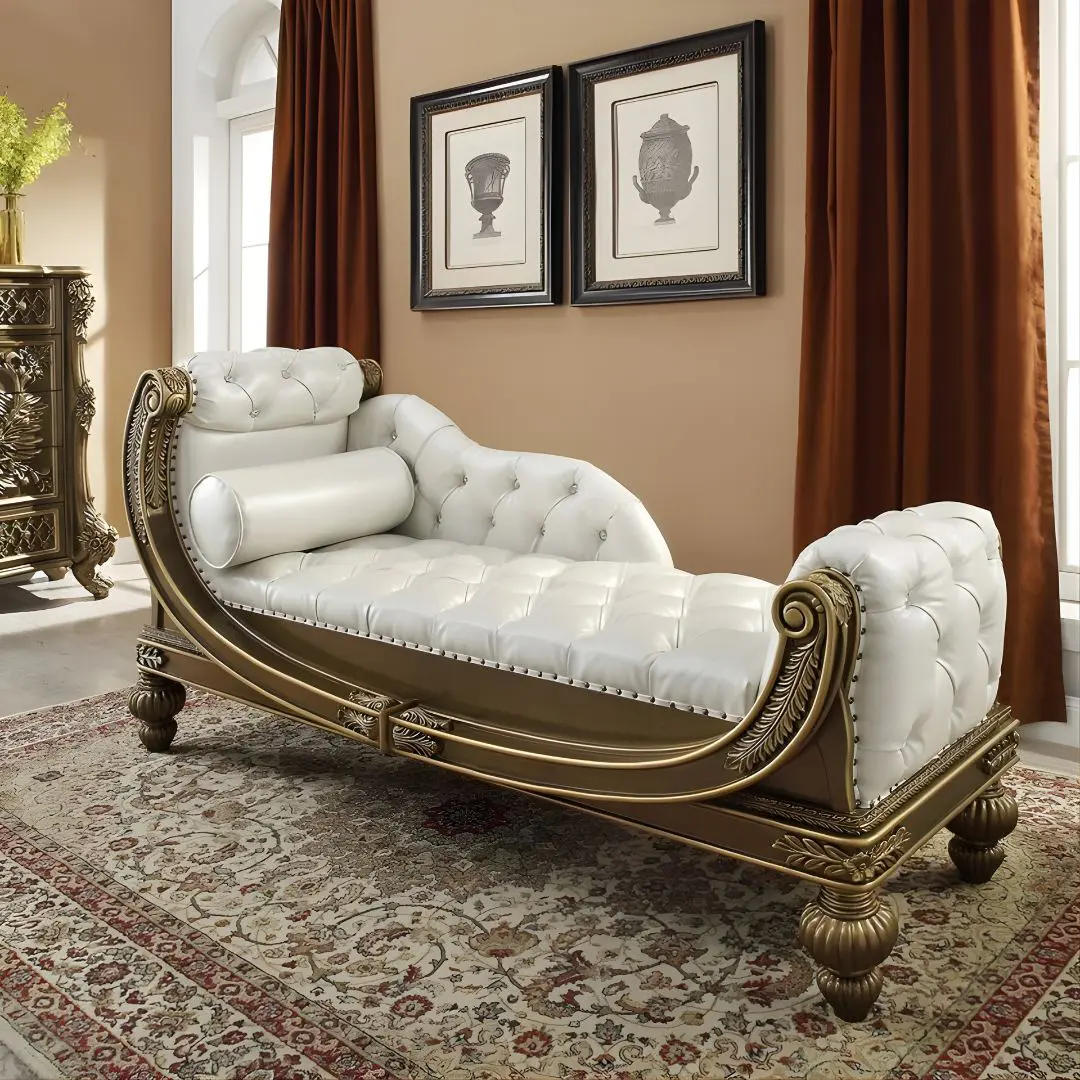 Perfect Brown Victoria Bench Hd-1802 By Homey Design | Mobilia Cleopatra 3 Perfect Brown Victoria Bench HD-1802 By Homey Design - Image 1