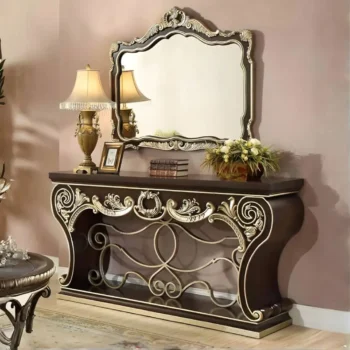 Brown Cherry Console Table HD-213 By Homey Design |