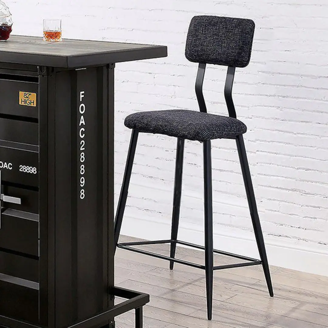 Dicarda Bar Ht. Chair (2/Ctn) Cm3789Bk-Bc-2Pk By Furniture Of America | Mobilia Cleopatra 3 Dicarda Bar Ht. Chair (2/CTN) CM3789BK-BC-2PK BY Furniture of America - Image 1