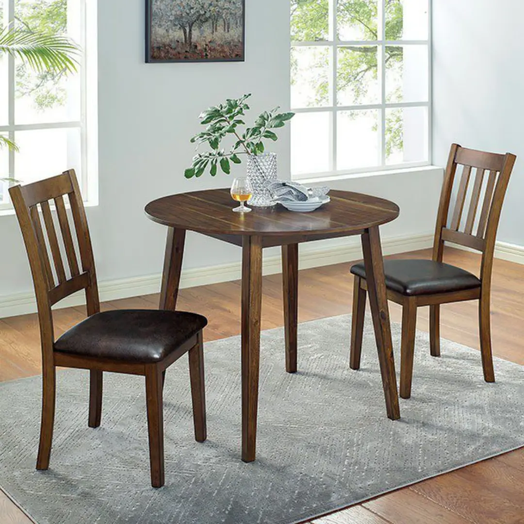 Blackwood 3 Pc. Round Table Set Cm3771Rt-3Pk By Furniture Of America | Mobilia Cleopatra 3 Blackwood 3 Pc. Round Table Set CM3771RT-3PK BY Furniture of America