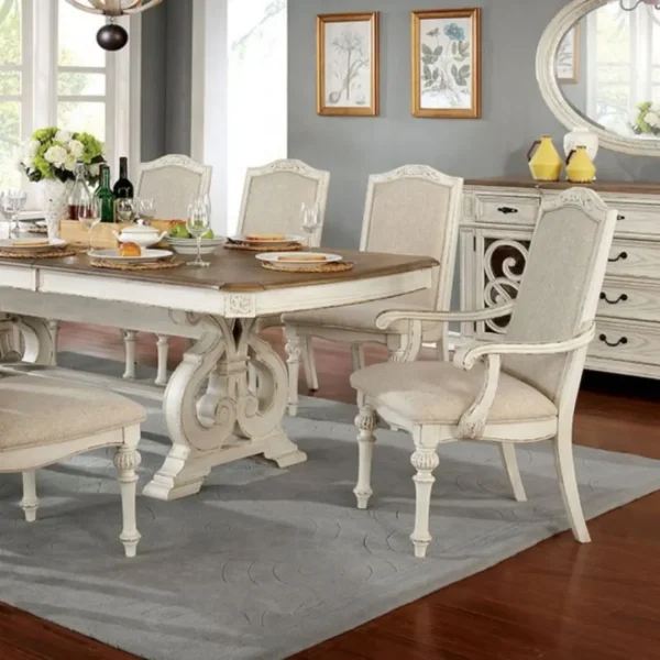 Arcadia Dining Table CM3150WH-T BY Furniture of America