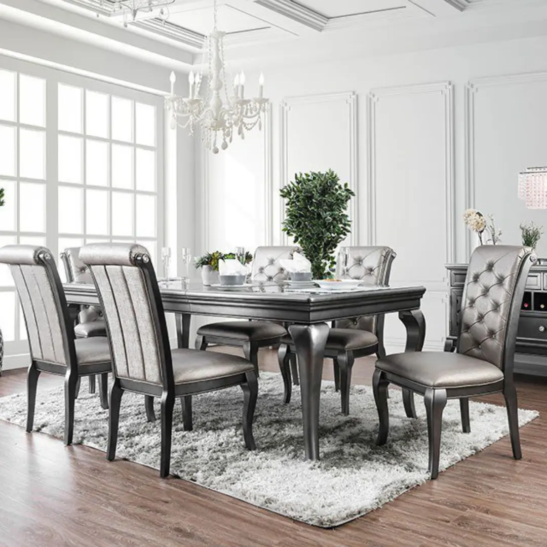 Amina Dining Table Cm3219Gy-T By Furniture Of America | Mobilia Cleopatra 3 Amina Dining Table CM3219GY-T BY Furniture of America