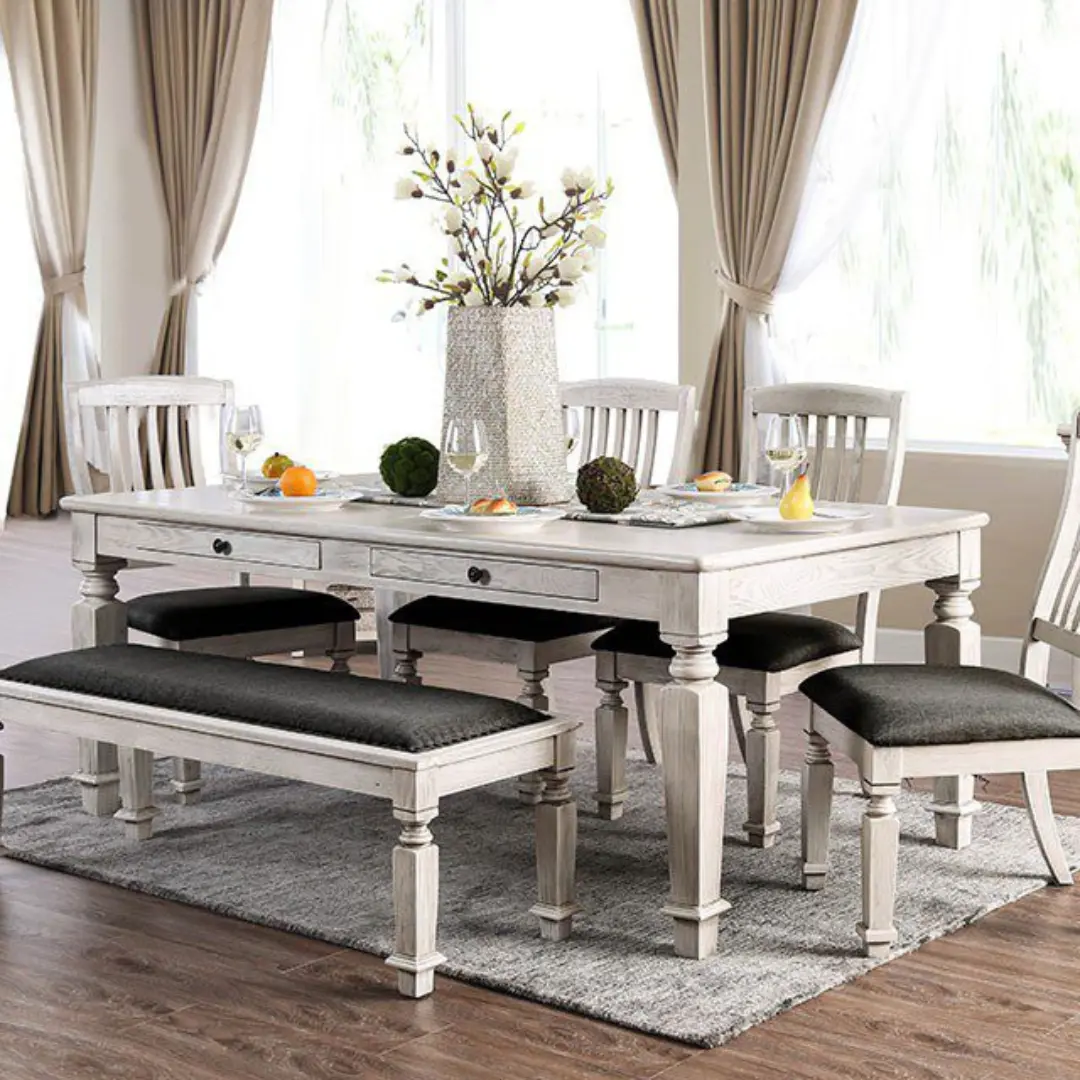 Georgia Dining Table Cm3089T By Furniture Of America | Mobilia Cleopatra 3 Georgia Dining Table CM3089T BY Furniture of America