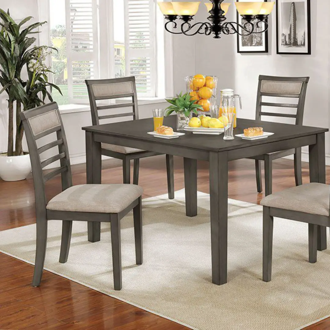 Taylah 5 Pc. Dining Table Set Cm3607T-5Pk By Furniture Of America | Mobilia Cleopatra 3 Taylah 5 Pc. Dining Table Set CM3607T-5PK BY Furniture of America