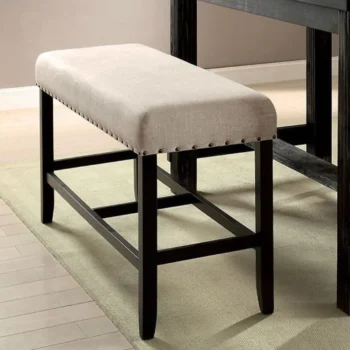 Sania Counter Ht. Bench CM3324BK-PBN BY Furniture of America