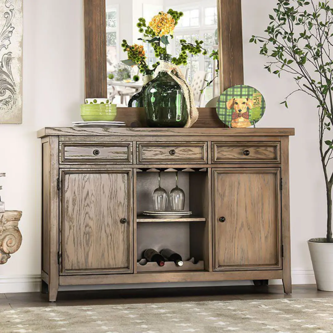 Patience Server Cm3577Sv By Furniture Of America | Mobilia Cleopatra 3 Patience Server CM3577SV BY Furniture of America