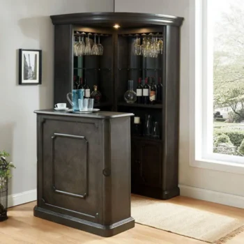 Voltaire Standing Bar Table CM-CR142GY-BT BY Furniture of America