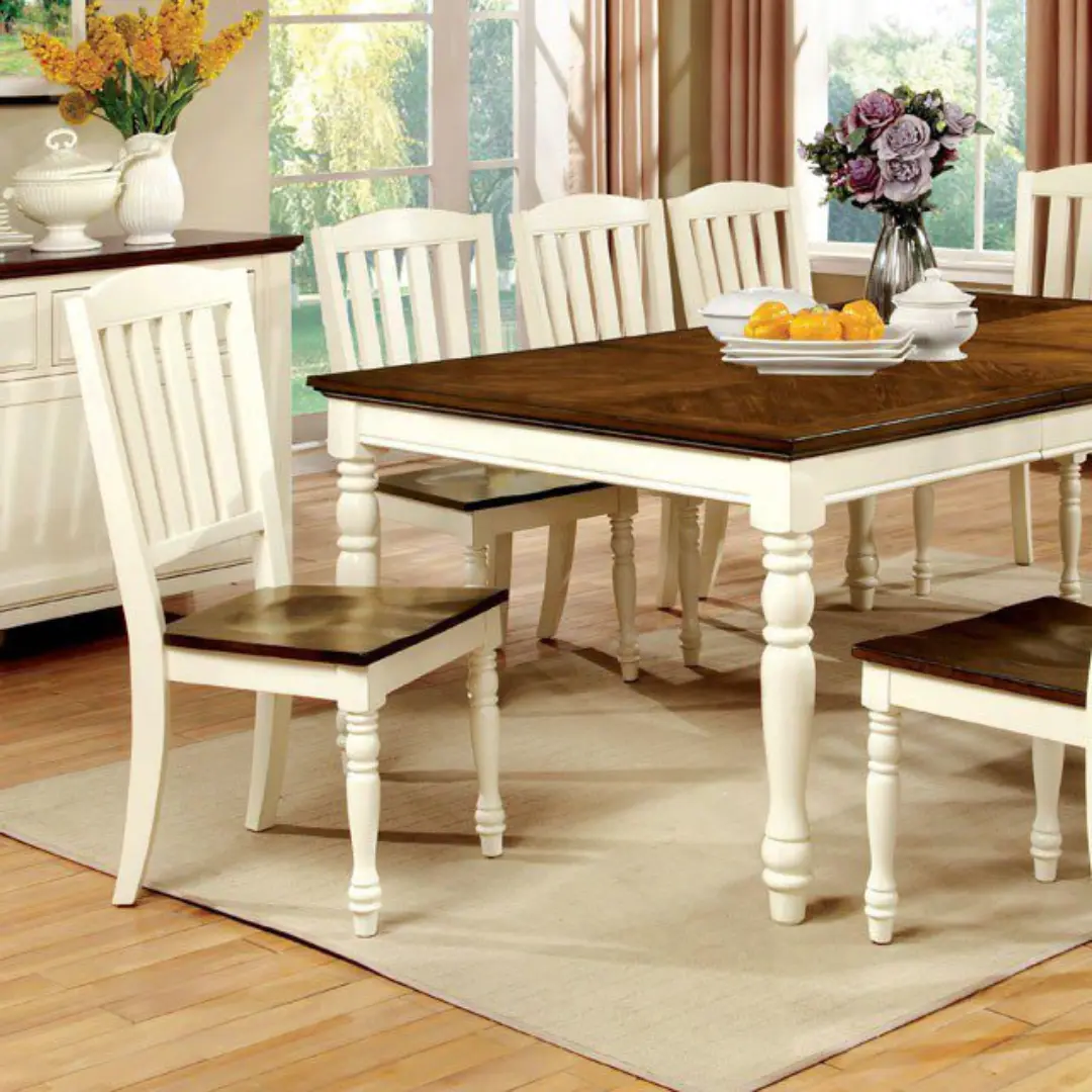 Harrisburg Dining Table Cm3216T By Furniture Of America | Mobilia Cleopatra 3 Harrisburg Dining Table CM3216T BY Furniture of America