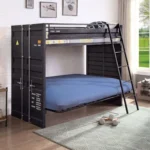 Lafray Twin Bunk w Futon Base FOA-BK652BK BY Furniture of America