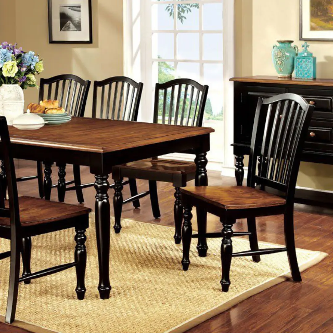 Mayville 9 Pc Dining Table Set Transitional By Furniture Of America | Mobilia Cleopatra 3 Mayville Dining Table CM3431T BY Furniture of America