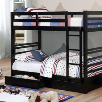 California TwinTwin Bunk Bed CM-BK588T-BK BY Furniture of America