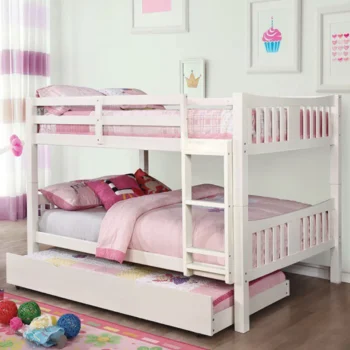 Cameron FullFull Bunk Bed, White CM-BK929F-WH BY Furniture of America