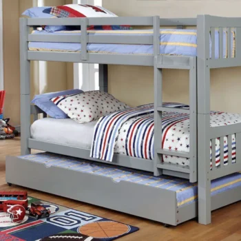 Cameron TwinTwin Bunk Bed, Gray CM-BK929GY BY Furniture of America