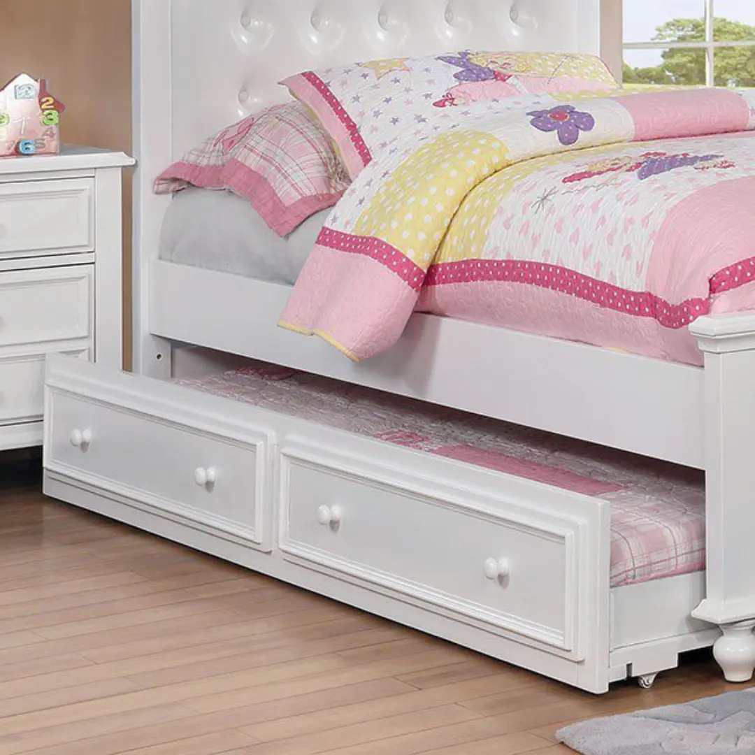 Olivia Trundle Cm7155Wh-Tr By Furniture Of America | Mobilia Cleopatra 3 Olivia Trundle CM7155WH-TR BY Furniture of America