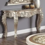 Champagne Finish Victorian Console Table HD-328C By Homey Design - Image 2