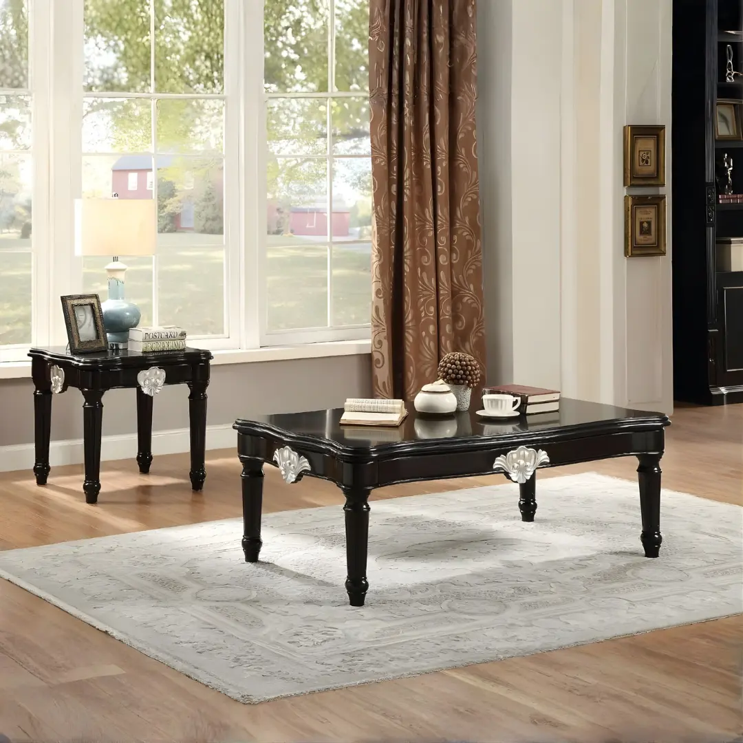 Ernestine Black Coffee Table By Acme | Mobilia Cleopatra 3 Ernestine Black Coffee Table By ACME