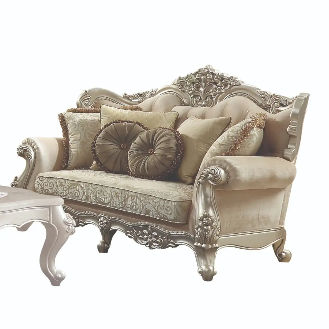 Bently Loveseat With 5 Pillows By Acme | Mobilia Cleopatra 3 Bently Loveseat With 5 Pillows By ACME