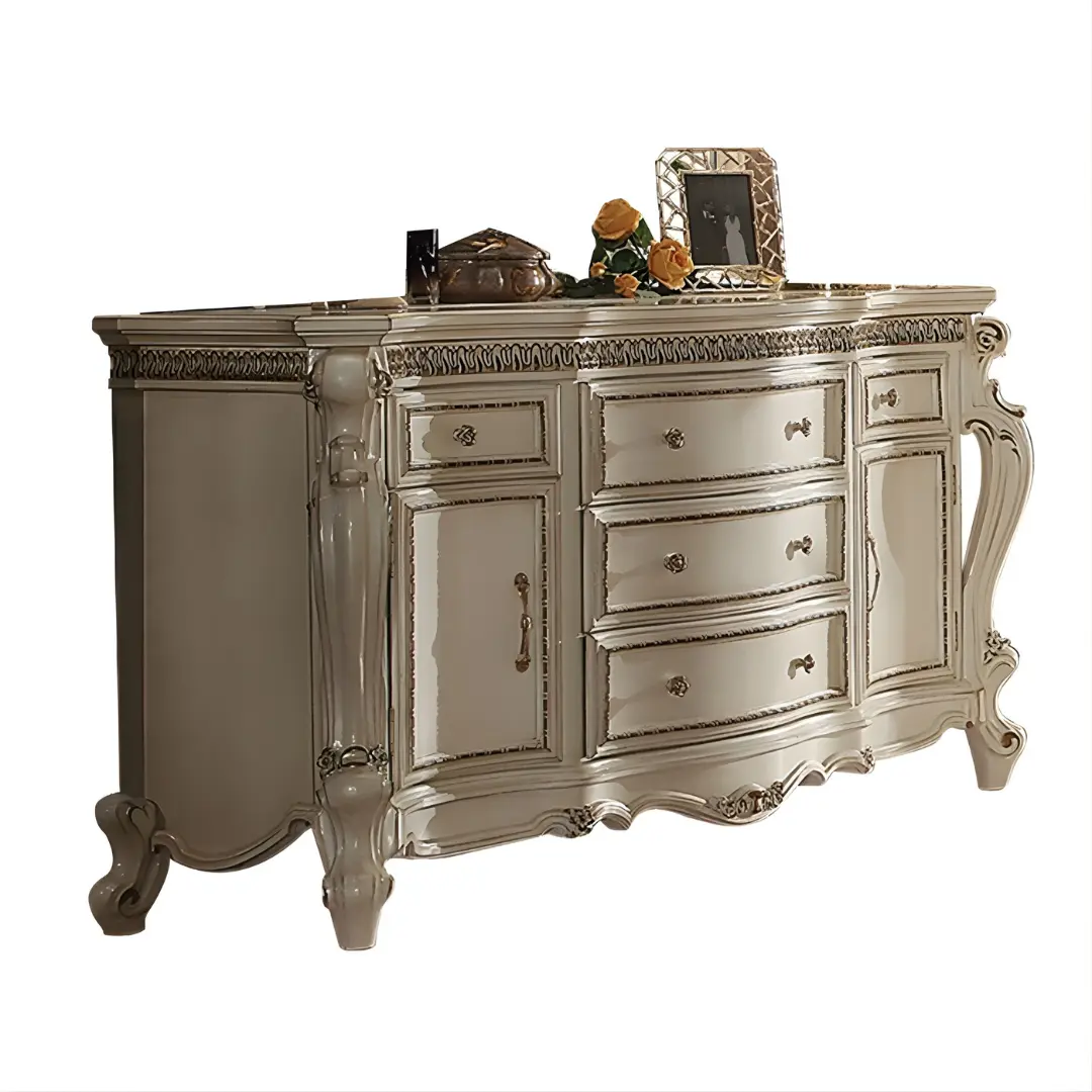 Picardy Dresser In Pearl By Acme | Mobilia Cleopatra 3 Picardy Dresser in Pearl By ACME
