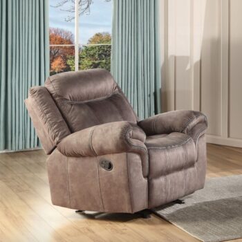 Chocolate Velvet Motion Glider Recliner